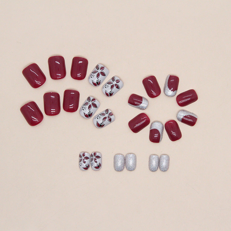 Elegant Floral Press-On Nail Art Kit Bowlift