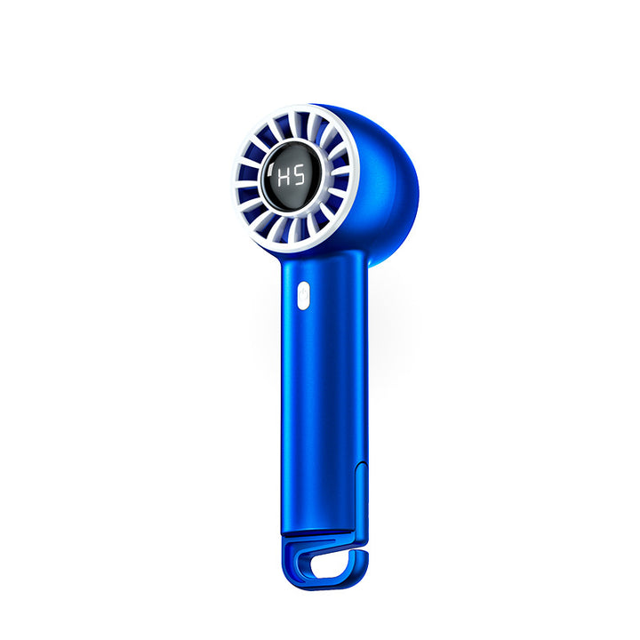 Women Portable Handheld Fan with LCD Display Bowlift
