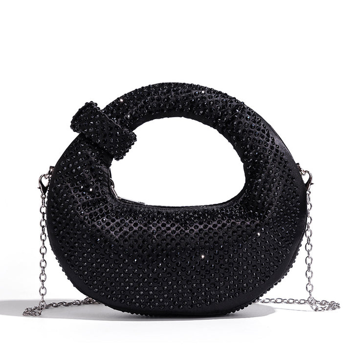 Chic Rhinestone-Embellished Handbag Bowlift