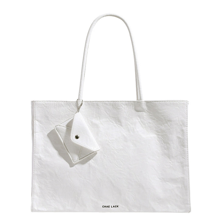 Sleek Textured Leather Handbag