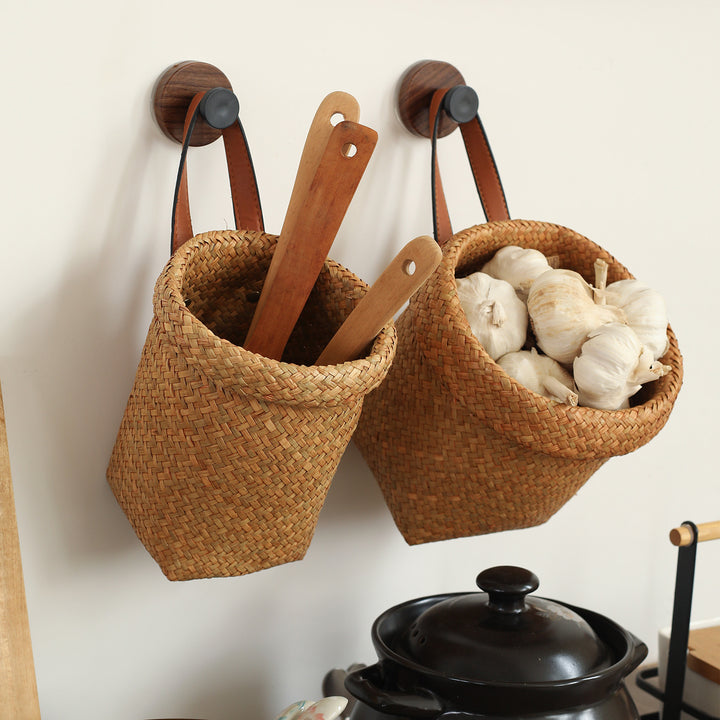 Unisex Handwoven Decorative Basket with Practical Handles Bowlift