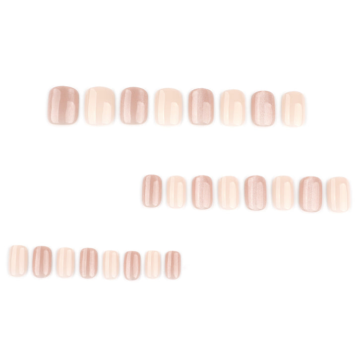 Artificial nail extensions with elegant glitter effect Bowlift