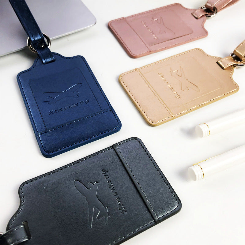 Premium PU Leather Travel Luggage Tag Bowlift