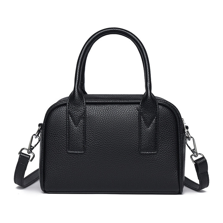 Textured Leather Mini Handheld Satchel Bowlift