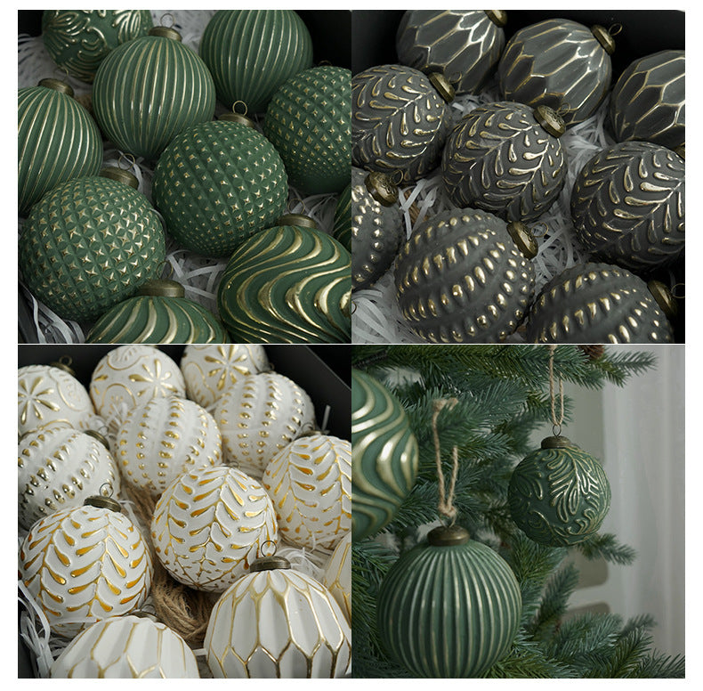 Antique Decorative Christmas Ball Ornament Set
