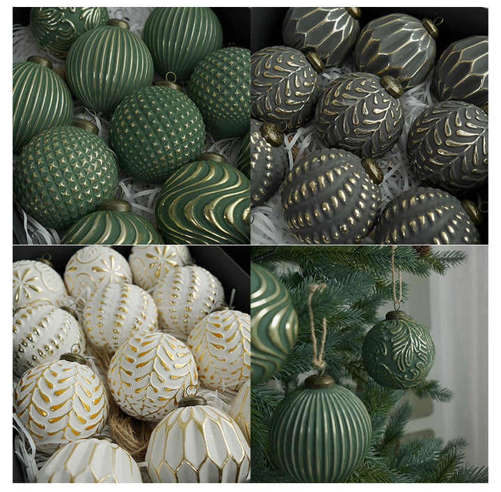 Antique Decorative Christmas Ball Ornament Set
