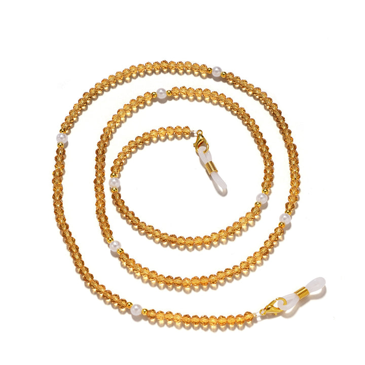 Elegant Crystal Beaded Eyewear Chain Bowlift