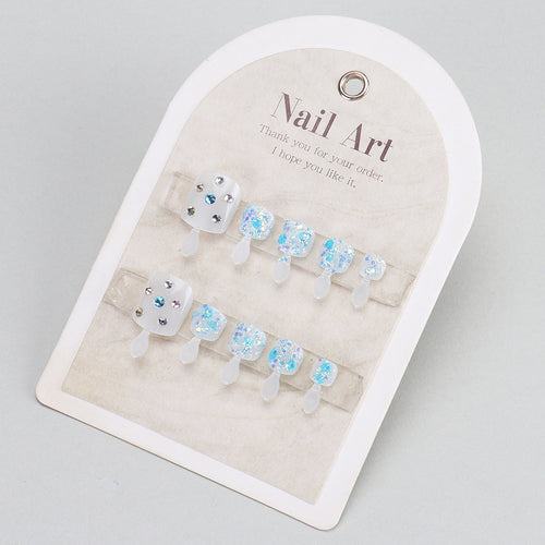 Glittering Press-On Nail Art Set Bowlift