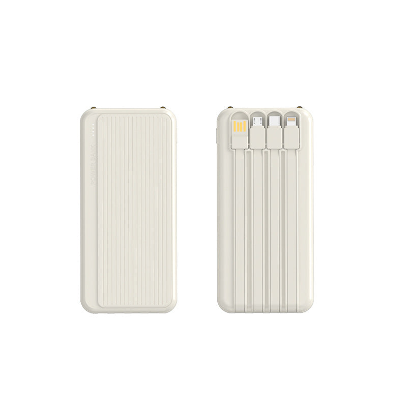 Powerbank with Integrated Charging Cables and High-Speed Charging Function Bowlift