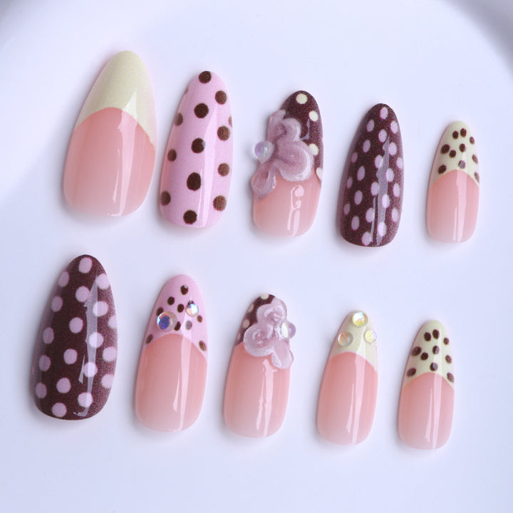 Creative Floral 3D Press-On Nails Bowlift