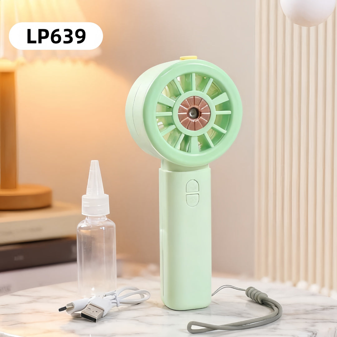 Ladies portable spray fan with USB charging function and ergonomic design Bowlift