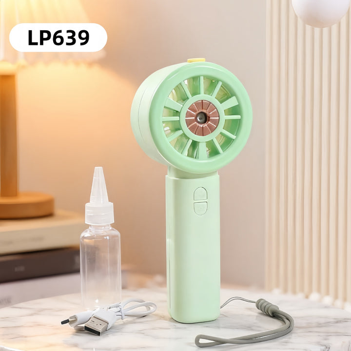 Ladies portable spray fan with USB charging function and ergonomic design Bowlift