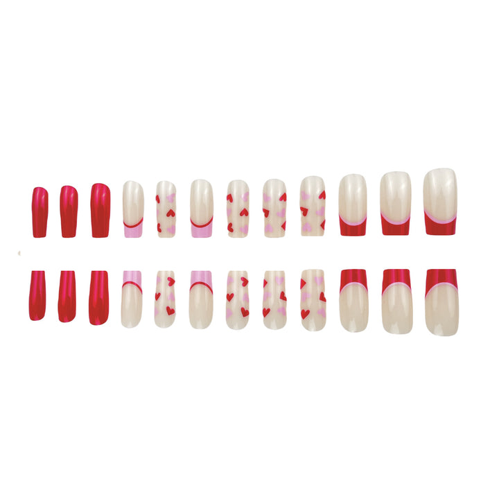 Heart-Themed Gel Nail Extensions Bowlift