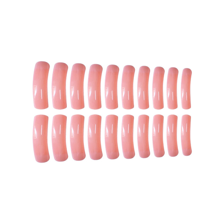 Glossy Long-Length Press-On Nail Set Bowlift