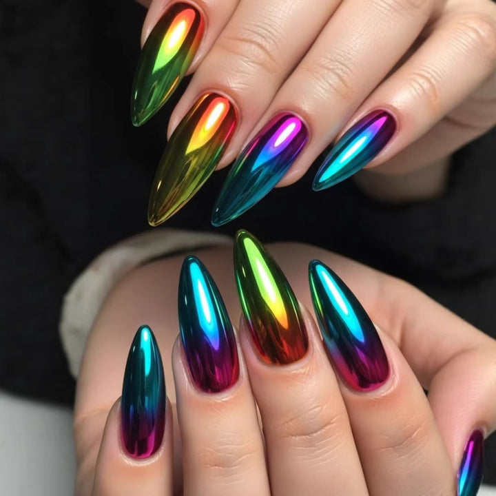 Glossy Spitzen Artificial Nails Bowlift