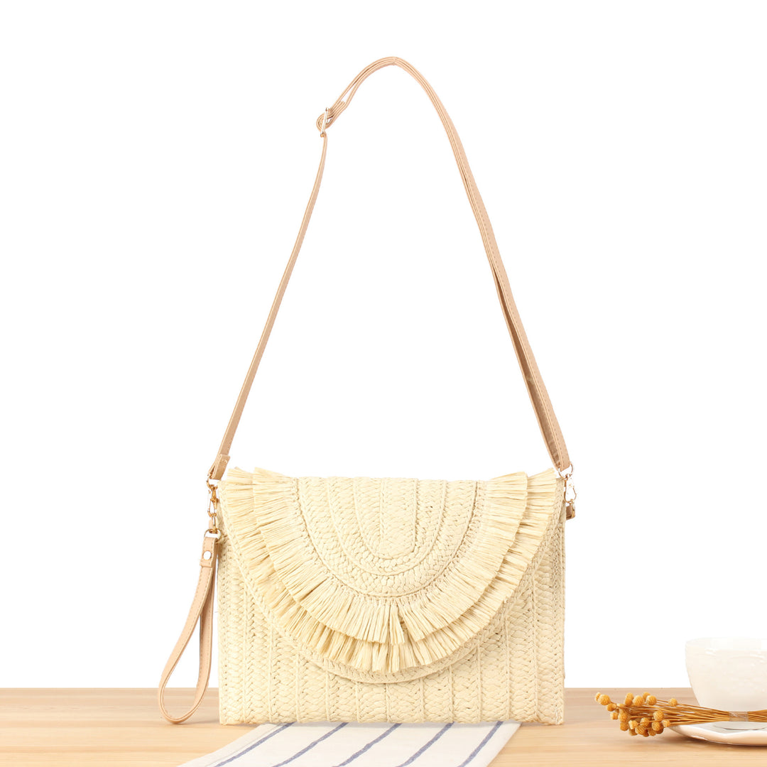 Handbag with Artful Fringe Decoration Bowlift