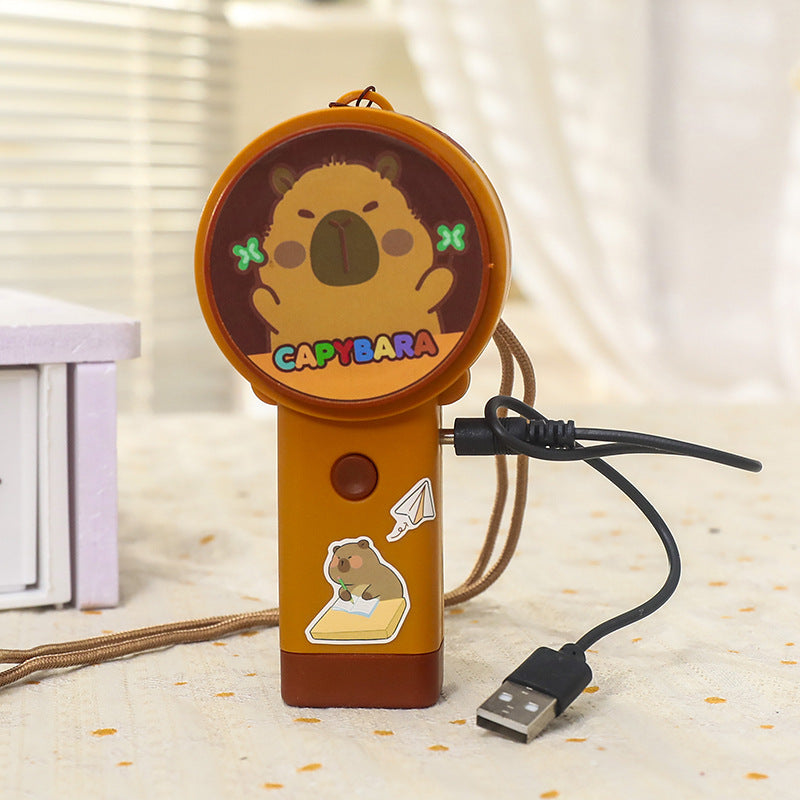 Portable Usb Mini Fan with Creative Capybara Design Bowlift