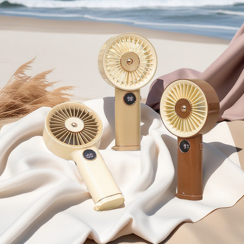 Women Portable Hand Fan with USB Charging Option and Intuitive Design Bowlift