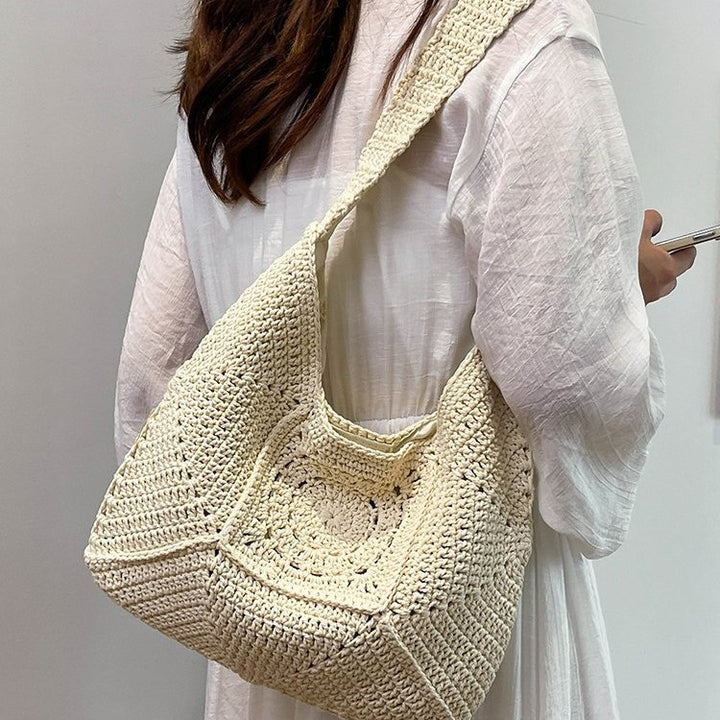 Handcrafted Macrame Tote Bag with Unique Pattern Bowlift