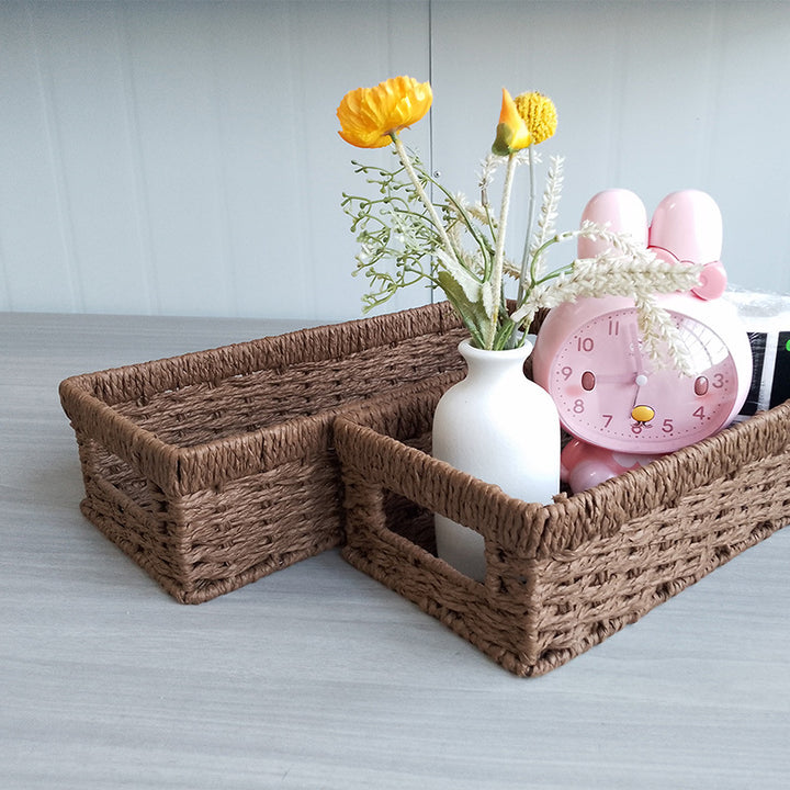 Versatile Handwoven Storage Trays Bowlift