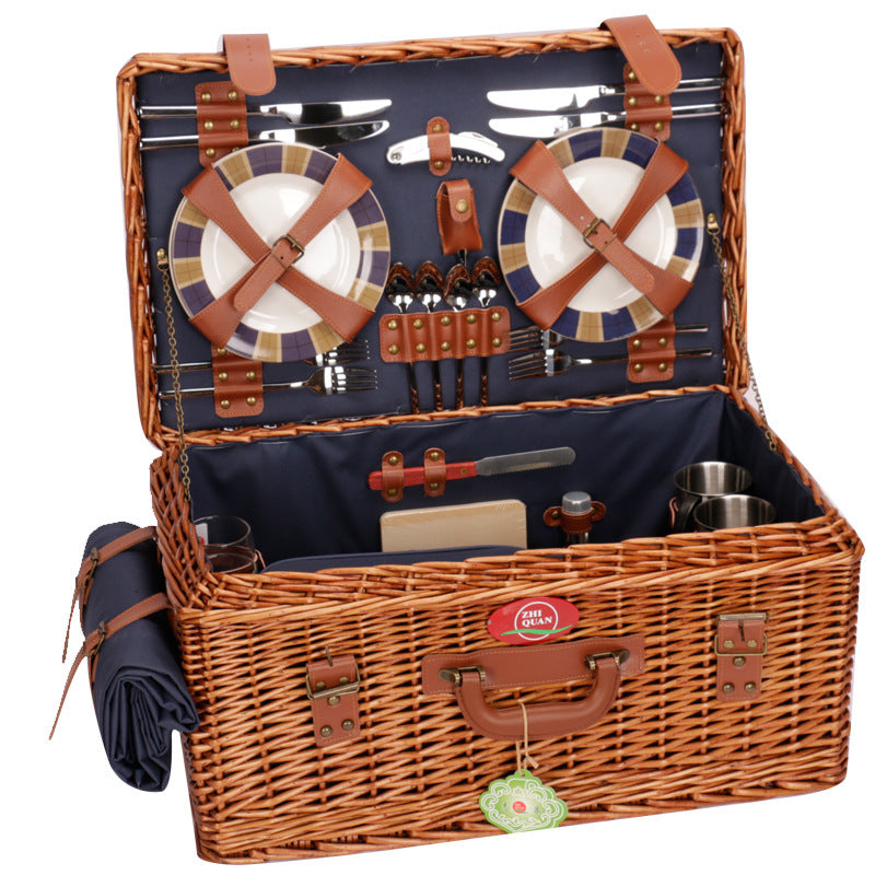 Women's picnic basket with integrated cutlery set and cooling compartment Bowlift
