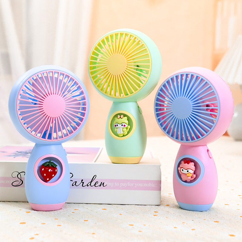 Ladies Portable Hand Fan with Creative Animal Design Bowlift