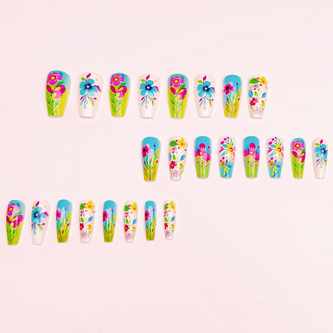 3D Floral Design Nail Art Bowlift