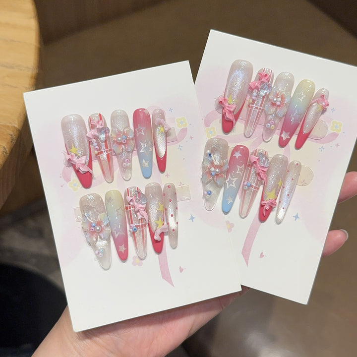 Artificial Nail Tips with Playful Design Bowlift