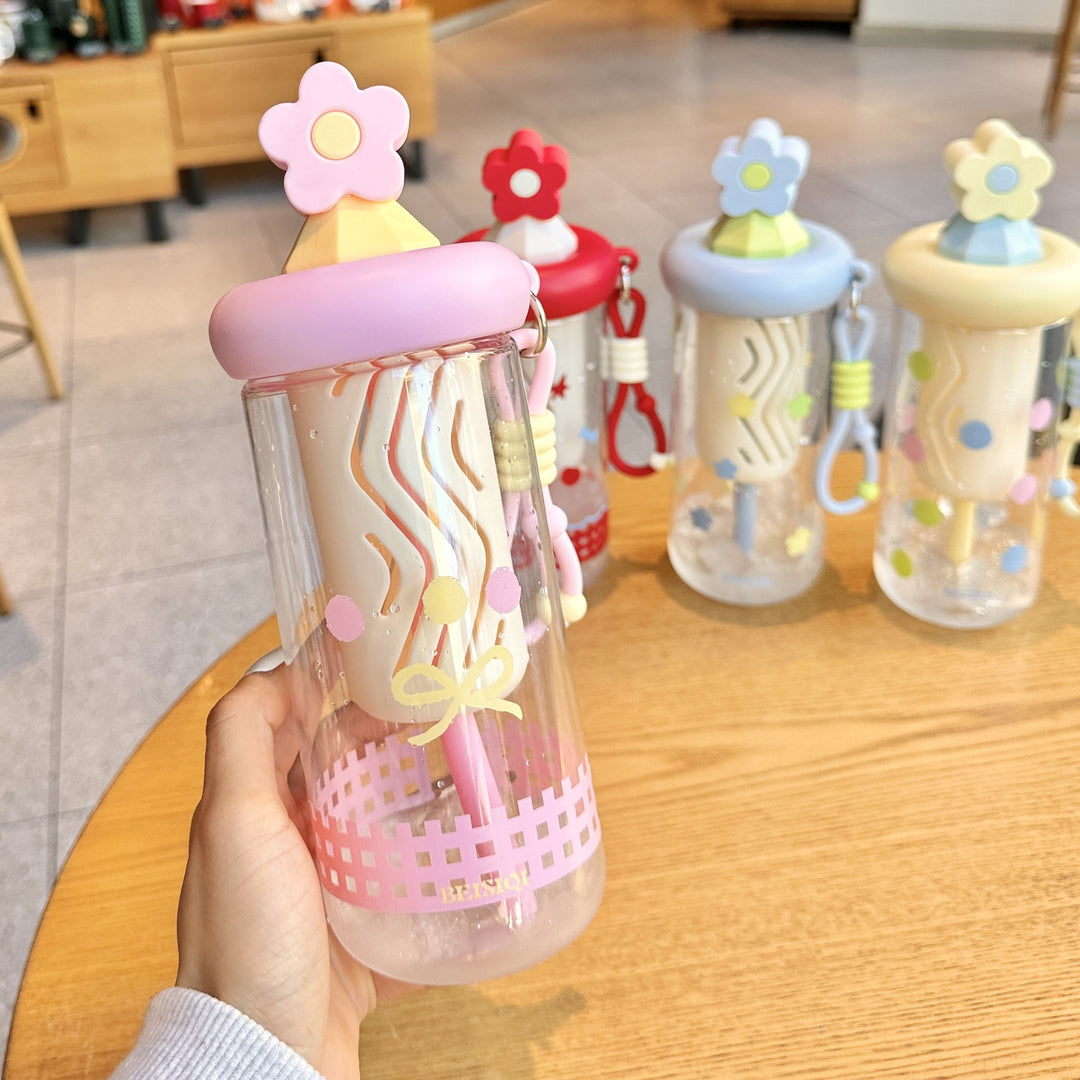 Unisex drinking cup with designs and silicone lid Bowlift