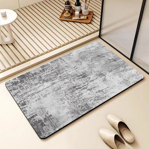 Non-Slip Geometric Pattern Bathroom Mat Bowlift