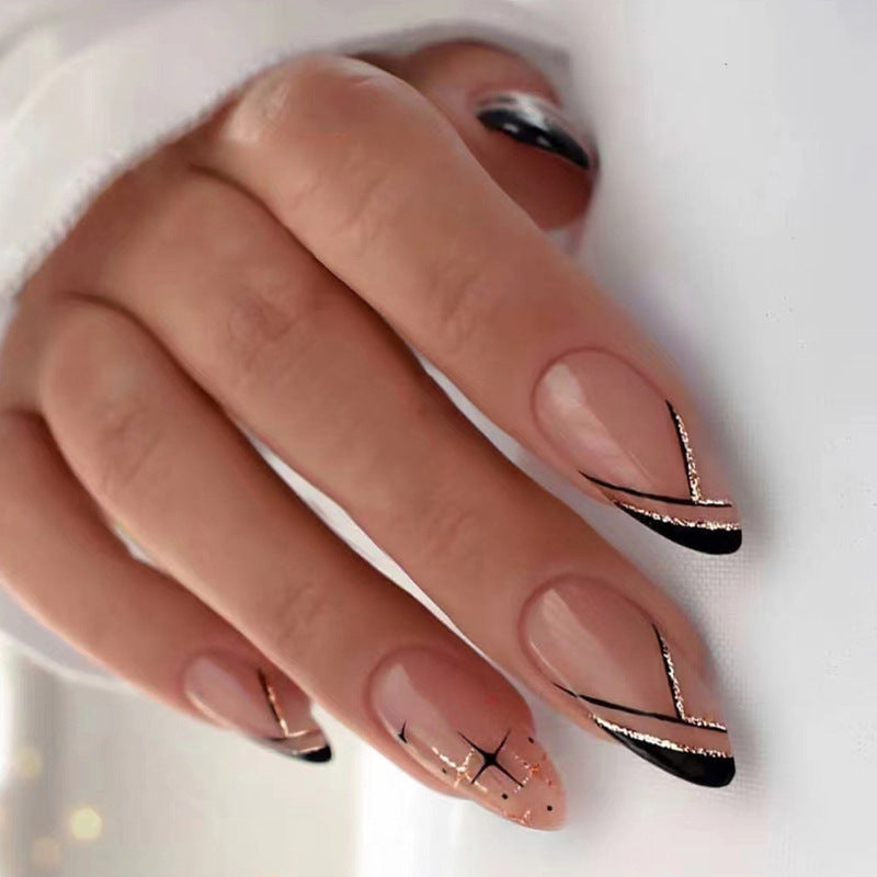Elegant Press-On Nail Art Design Bowlift