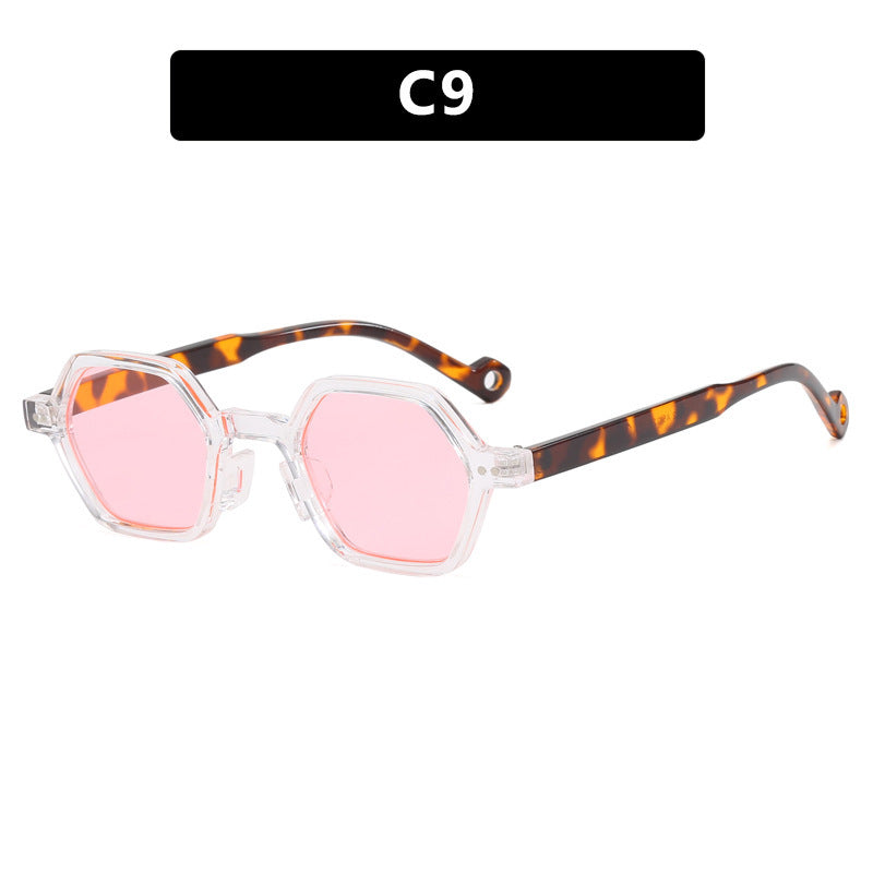 Women's hexagonal sunglasses with transparent frame Bowlift