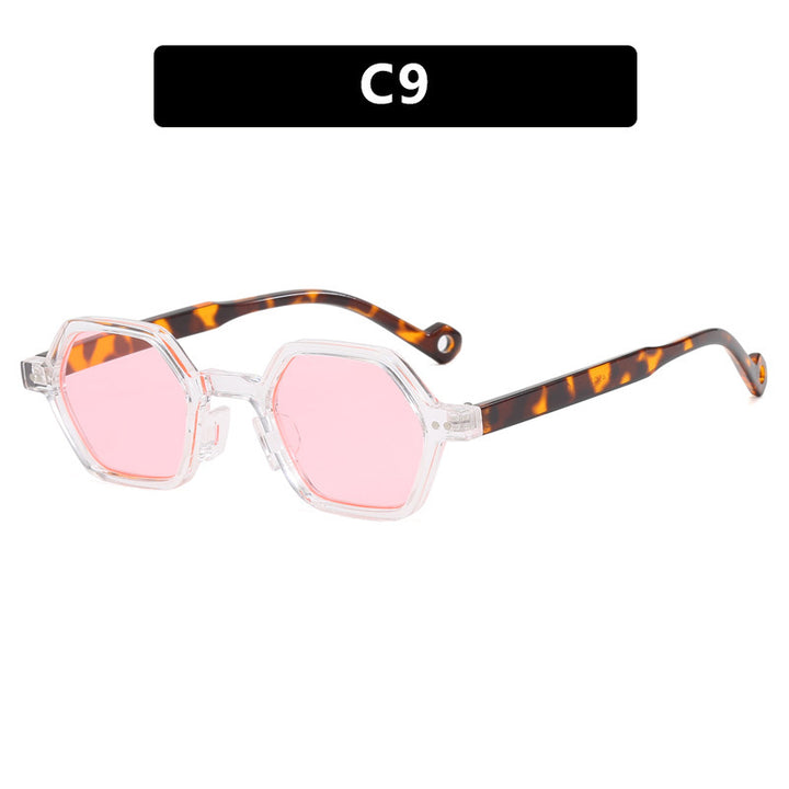 Women's hexagonal sunglasses with transparent frame Bowlift