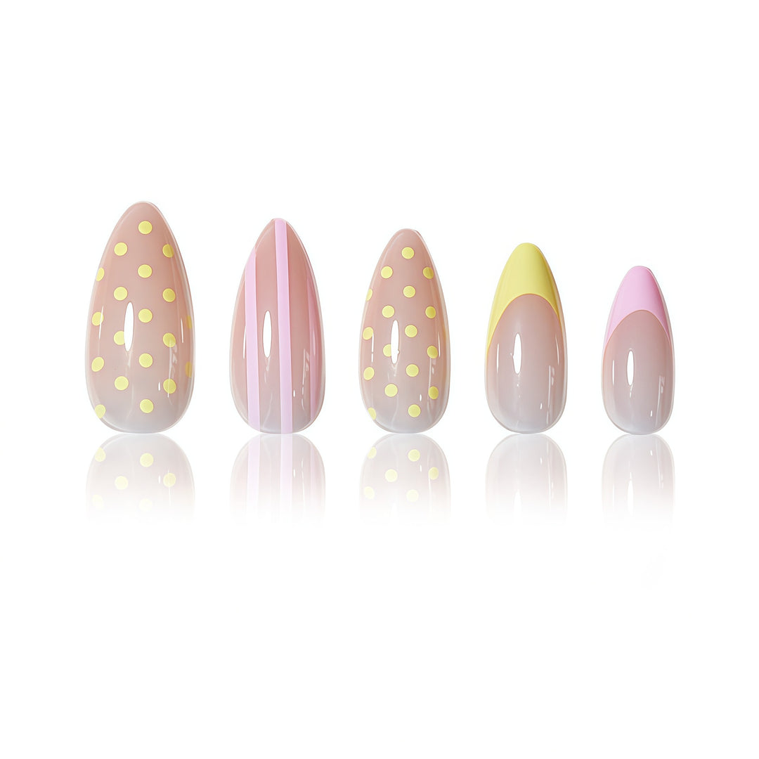 Glossy Press-On Nail Set Bowlift