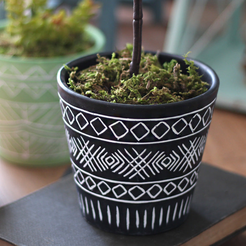 Decorative plant pots in Ethno style Bowlift