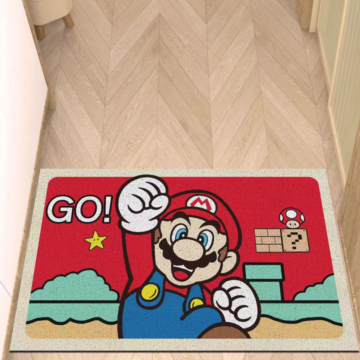 Cartoon Basketball-Themed Area Rug
