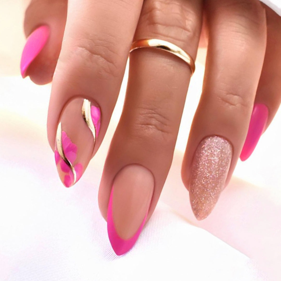 Decorative Nail Art Kit with Floral Accents Bowlift