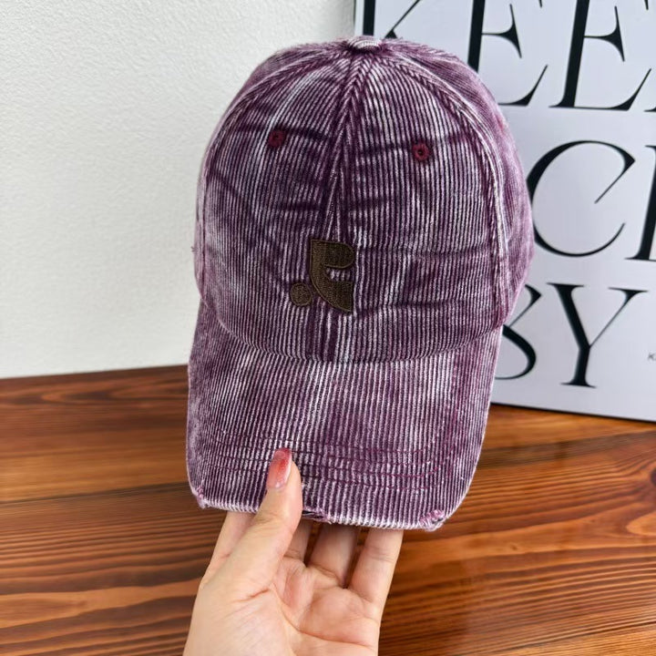 Women's Velvet Textured Baseball Cap Bowlift