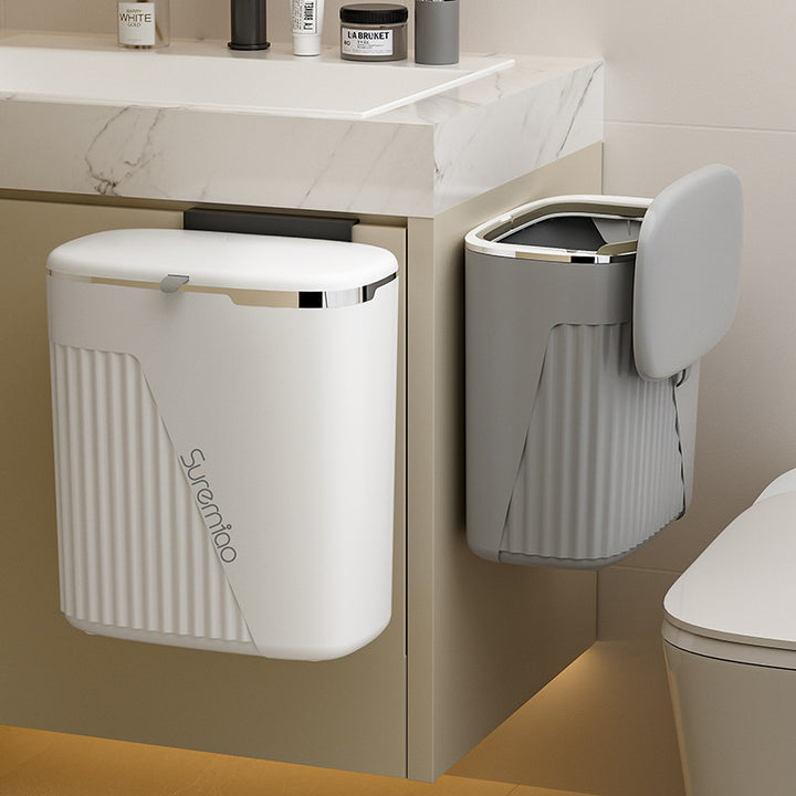Women compact wall waste bin with lid and odor-tight system Bowlift