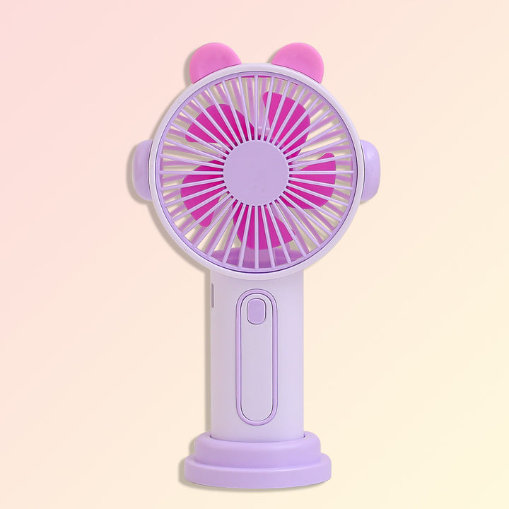 Women Portable Mini-Fan with Colorful Ears Bowlift