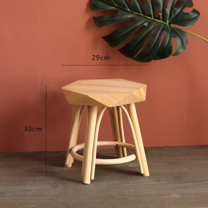 Modern stool made of solid wood Bowlift