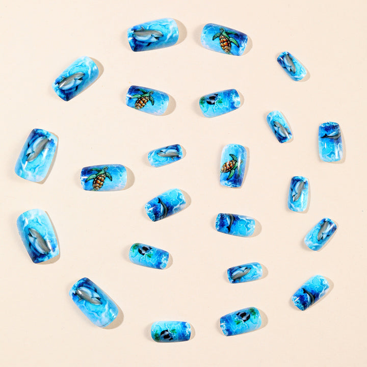 Ocean-Inspired Artistic Nail Art Extensions Bowlift
