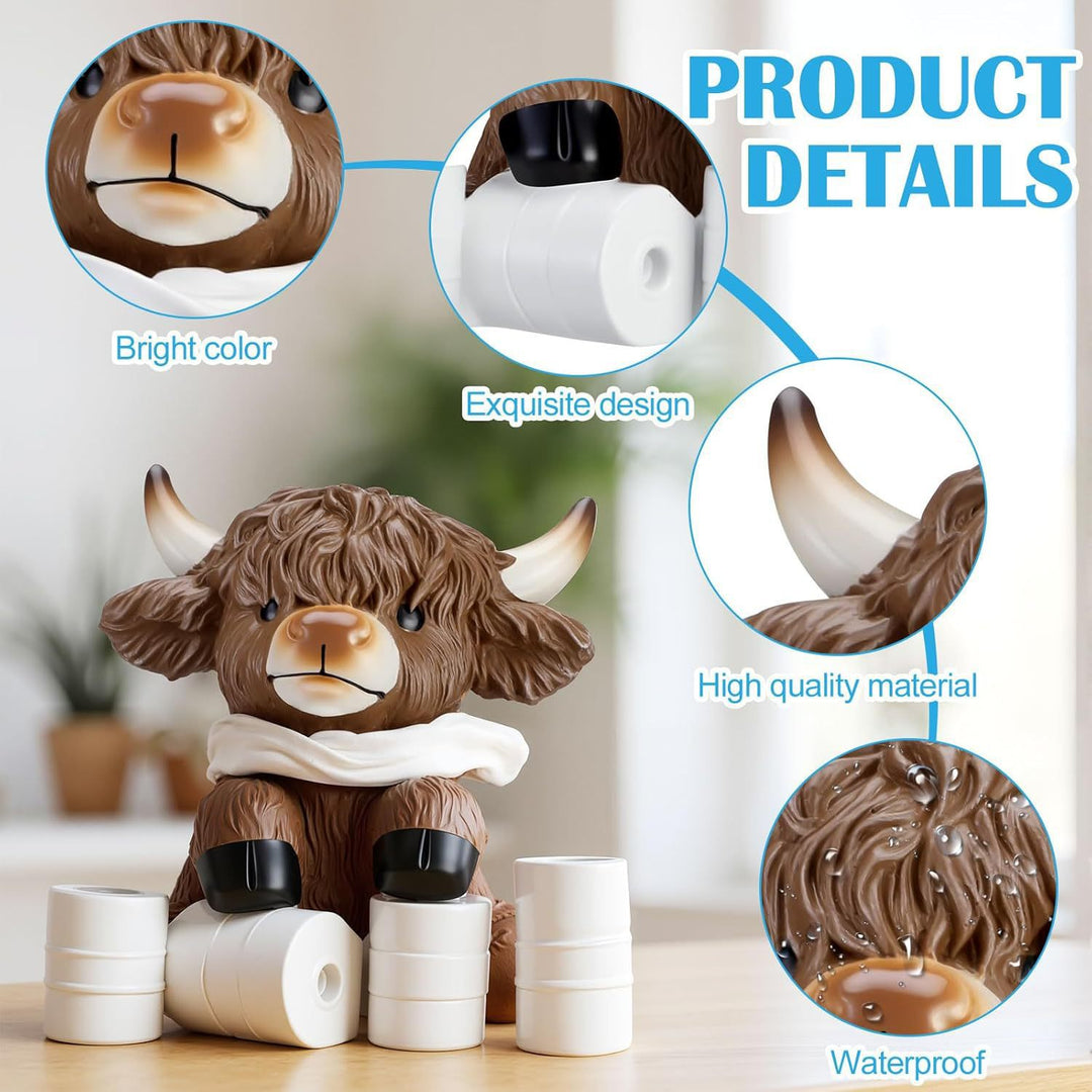 Funny Highland Cattle Decorative Figure Bowlift