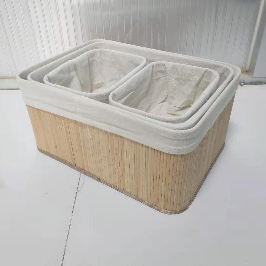 Elegant Storage Baskets Made of Natural Bamboo Bowlift