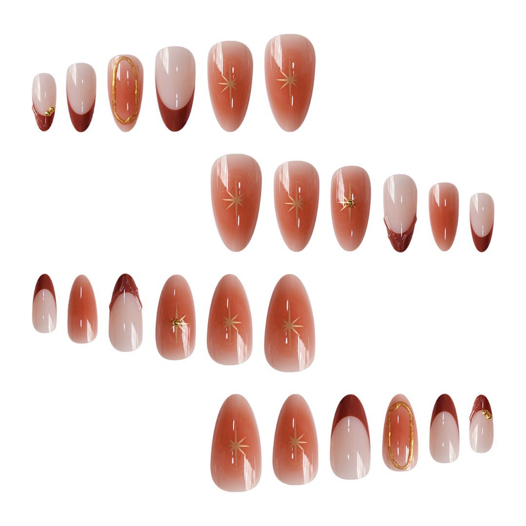 Artistic Gradient Press-On Nails Bowlift
