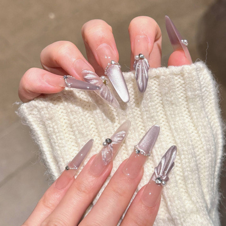 Glamorous Press-On Nail Art Set Bowlift