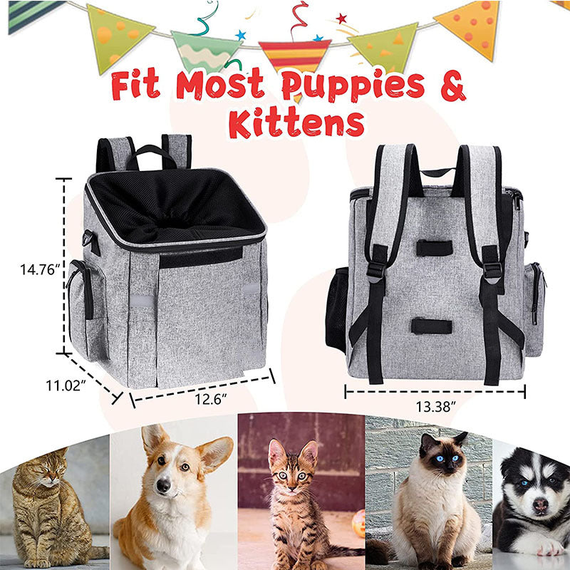 front-mounted reinforced pet bicycle carrier tote with structured frame mesh entry and removable washable liner Bowlift