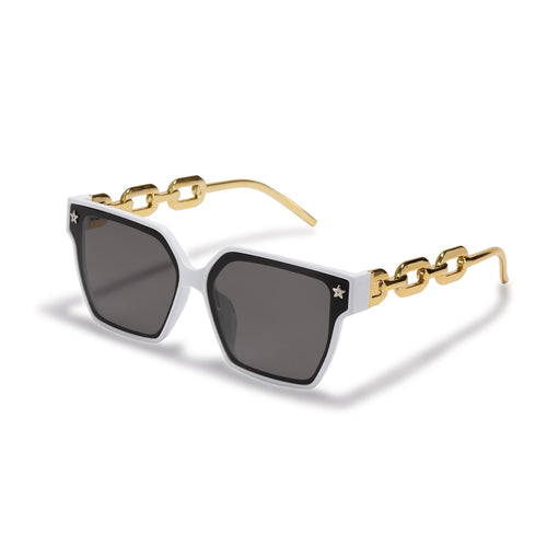 Ladies stylish square sunglasses with innovative metal frame construction Bowlift