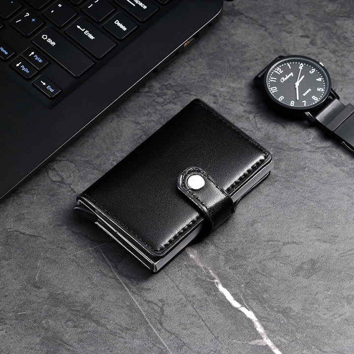 RFID-Blocking Leather Cardholder Bowlift