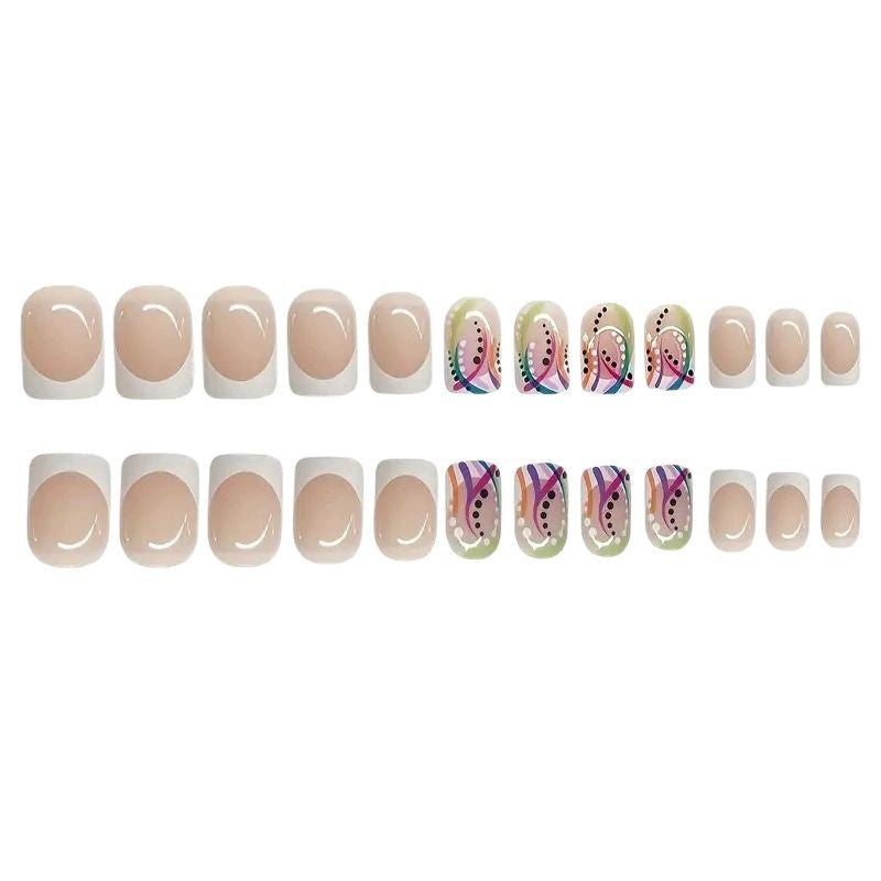 Artistic Geometric Nail Art Extensions Bowlift
